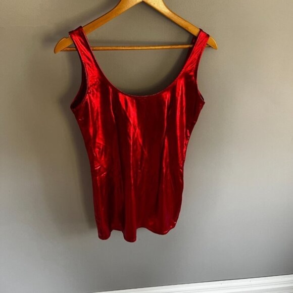 Music Legs Lingerie Dress Red Metallic One Size - Picture 2 of 8